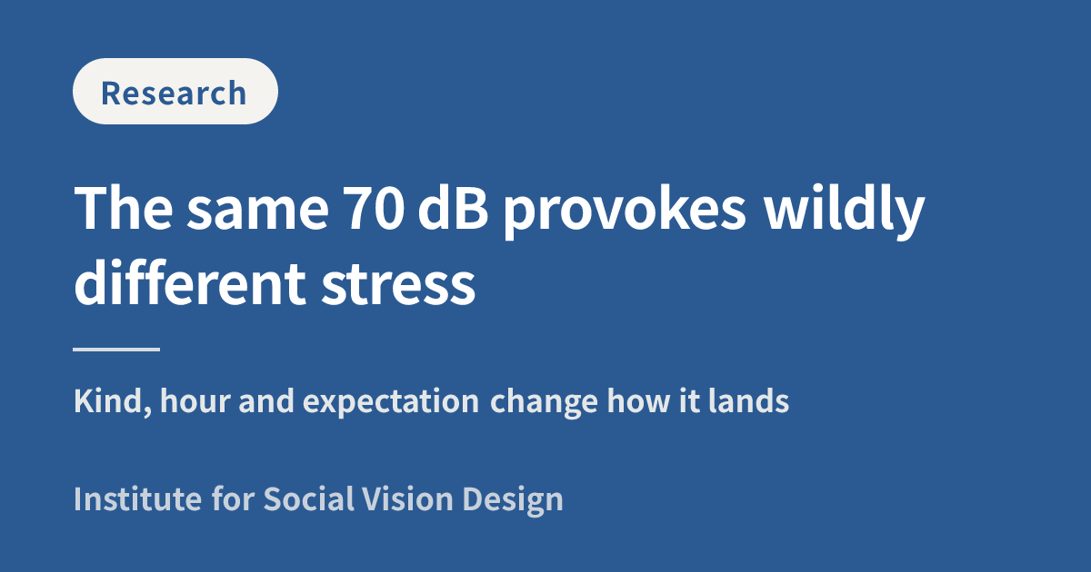 What dB Cannot Measure — The Concept of Context-Dependent Stress ...